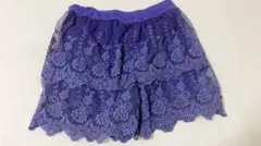 本日限りお値下げ！ANNA SUI mini 紫 レーススカート　120センチ
