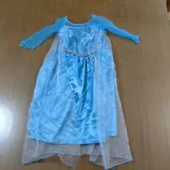 アナ雪　エルサ風ドレス　水色スパンコール付き子供用ドレス