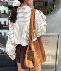 【最終値下げ】mystic バック　loti ポーチ付きスウェードトートブラウン