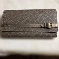 NINA RICCI 長財布 グレー 花柄刺繍 - メルカリ