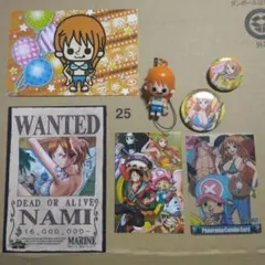 ワンピース　ナミ　カード　手配書　カード　缶バッジ