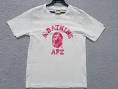 A BATHING APE Tシャツ ピンクカモ S エイプのサムネイル