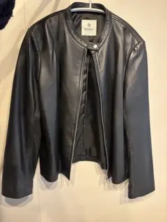 nano・universe ブラック レザージャケット