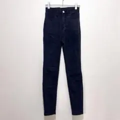 SHEIN 【2XS】 シーイン スキニーパンツ ブラック ハイウエスト