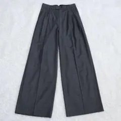 美品★ドローイングナンバーズ センタープレスワイドパンツ チャコールグレー 36