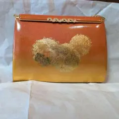 和装用バッグ オレンジグラデーション 花模様