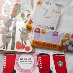 【文具セット】レオレオニ&ディズニー&キティ　レターセット&メモ&付箋のサムネイル