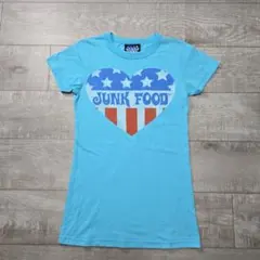 JUNK FOOD ハートロゴ Tシャツ 半袖 ライトブルーのサムネイル