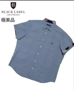 ブラックレーベル　クレストブリッジ 半袖シャツ シアサッカー　L