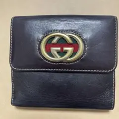 Gucci 二つ折り財布 黒 レザー