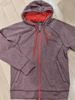 adidas climawarm フード付きパーカー S 赤紫