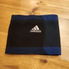 adidas 黒と青 マフラー 約21cm幅