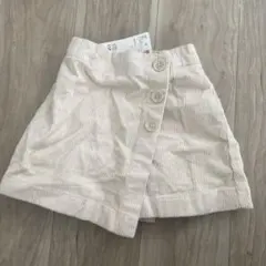 新品 UNIQLO アイボリー コーデュロイ ハーフパンツ 110