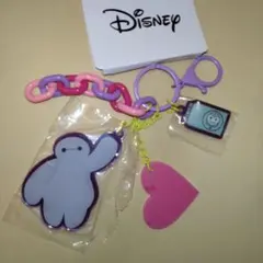 ベイマックス　バッグチャーム　アクリルキーホルダー　キーリング　ディズニー　紫