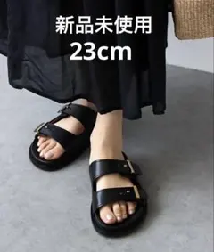 新品未使用　コールハーン　マリソル フットベッド サンダル サイズ6 黒のサムネイル