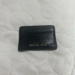 MICHAEL KORS ブラック レザー カードケース