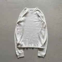 90s agnes b. homme white ribbed knitのサムネイル