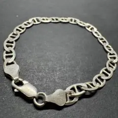 【18㎝ イタリア製】ヴィンテージ アンカーチェーンブレスレット