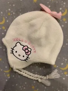 ハローキティ ニット帽 耳あて付き
