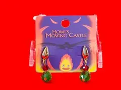 ジブリ ハウルの動く城 カルシファー ハウル 緑 ピアス セット 海外限定