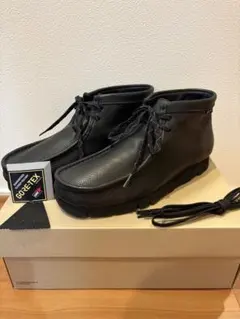 Clarks ワラビー GTX ゴアテックス ブラック レザーのサムネイル
