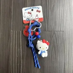 ハローキティ キーホルダー 青色