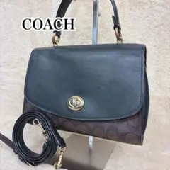 COACH コーチ 2way ショルダーバッグ ハンドバッグ ターンロック