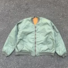 90s MA-1 フライトジャケット オリーブグリーン alpha XL