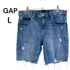 Gap ハーフデニムパンツ サイズ31 切りっぱなし デニムブルー
