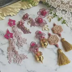 スプリングフラワーピアス❶ まとめ売り