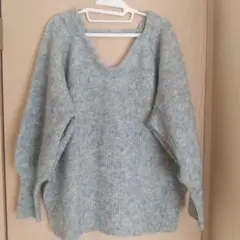 Kastane メランジVあきニットプルオーバー beige