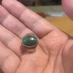 イ*ム様 ラルフローレン RL シルバー925 花型コンチョ グリーン