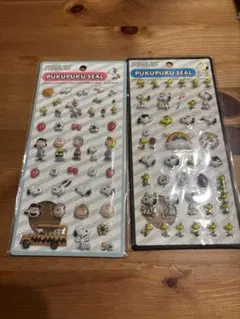 PEANUTS スヌーピー 2枚セット ぷくぷくシール
