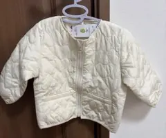 新品　アイボリー キルティングジャケット 80