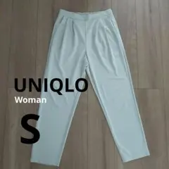 UNIQLO ユニクロ レディース タック入り テーパードパンツ ホワイト S