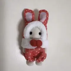 赤ちゃんカラフルウサギコスチューム　ショコラウサギの赤ちゃん