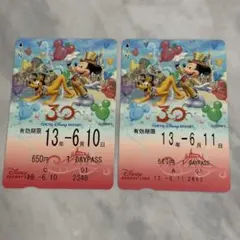 ディズニー リゾートライン フリー切符 35周年•チョップとデイル