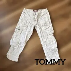 美品HILFIGER DENIM ホワイトカーゴパンツ　TOMMY