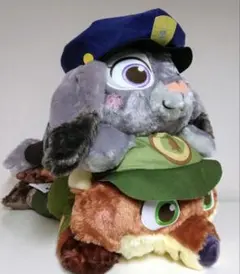 ズートピア 赤いほっぺ 寝そべり スーパーラージキッズぬいぐるみ 2体セット