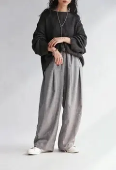 タックパンツ パンツ レディース ボトムス ロングのサムネイル