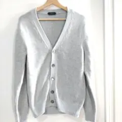 美品ZANONE （ザノーネ）グレー Vネック カーディガン　サイズ48