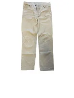 ベージュ コットン ストレートパンツ
