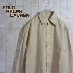 90s ラルフローレン G.I. Shirt サファリシャツ リネン100% - メルカリ