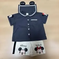 新品 リトシー ミッキー・ミニー 半袖セットアップ 80サイズ
