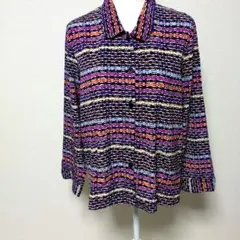 【訳あり】カラフルストライプ 長袖シャツ