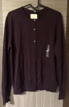 【新品未使用】UNIQLO エクストラファインメリノクルーネックカーディガンXL