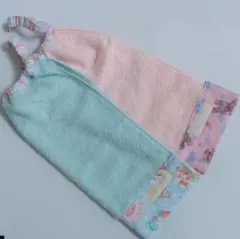 タオルエプロン☆おりこうエプロン☆ネームタグ付き2枚セット（ベアー/レインボー）