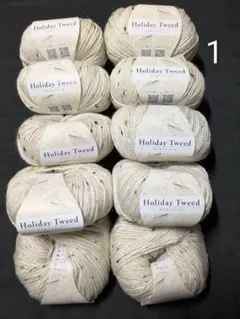 1番　ホリデーツイード　毛糸　ユザワヤ　編み物