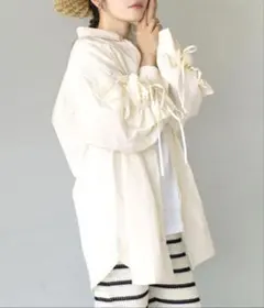 お値下げしました！MIMIMEMETE　袖シャーリングチュニックシャツ