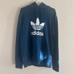 adidas ダークブルー パーカー Mサイズ